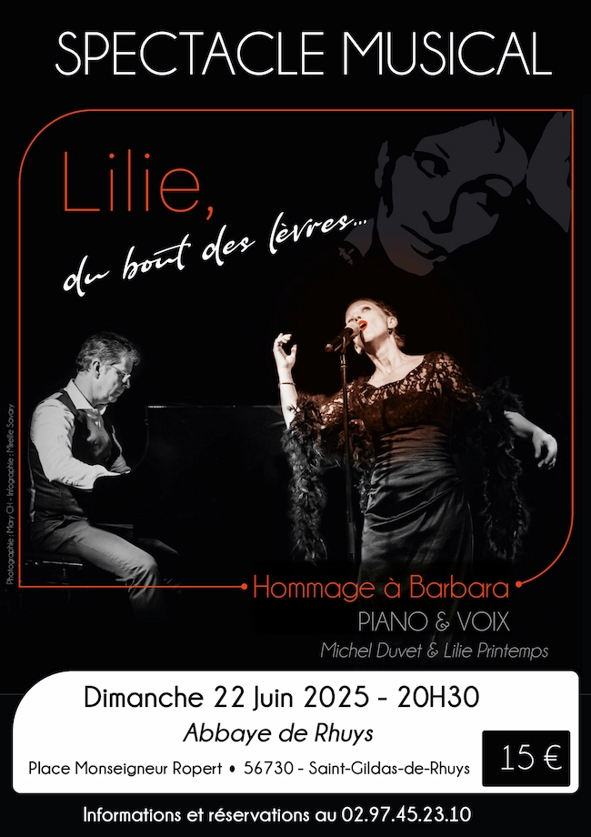 Affiche Lilie, du bout des lèvres... Hommage à Barbara