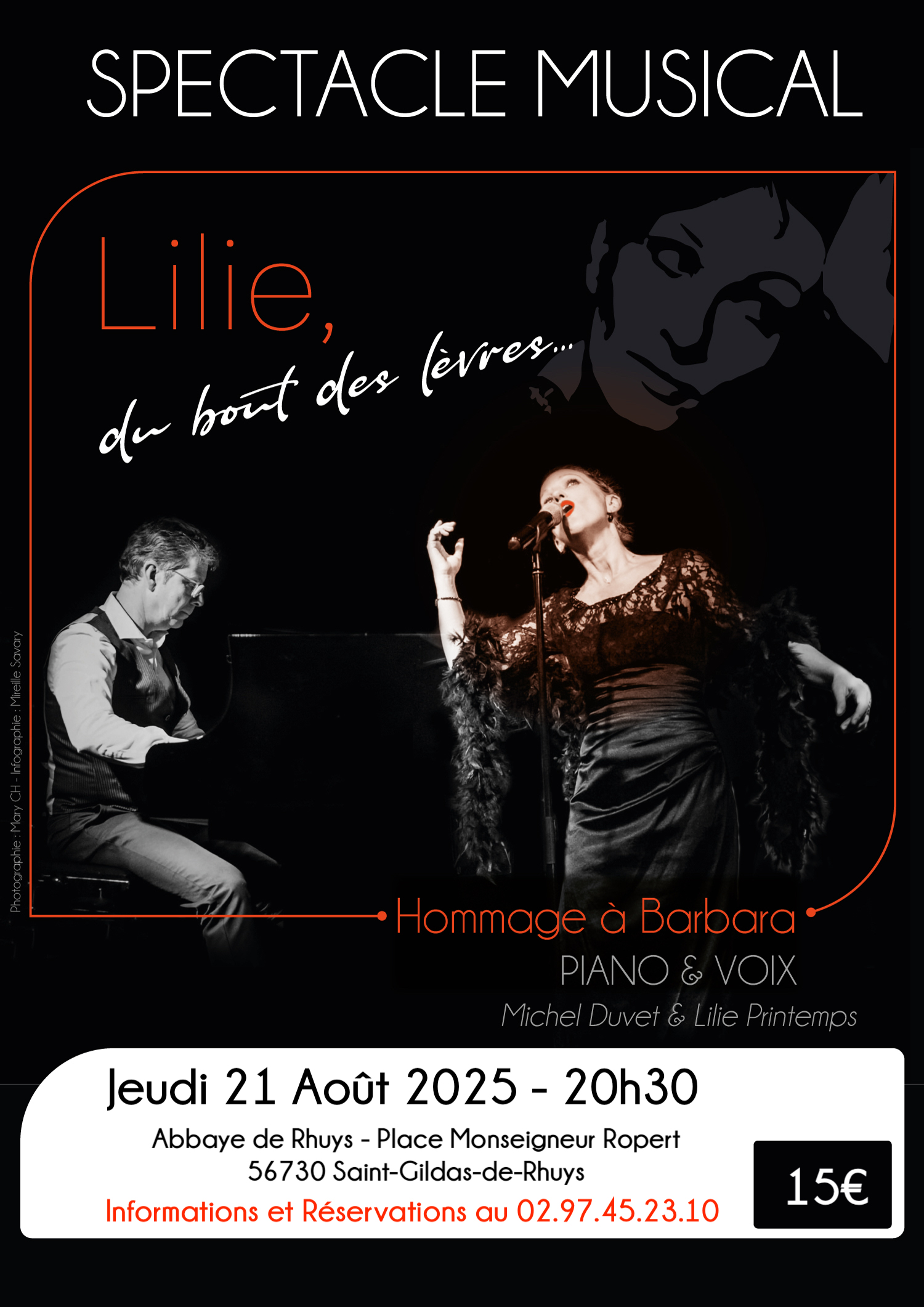 Affiche Lilie, du bout des lèvres... Hommage à Barbara