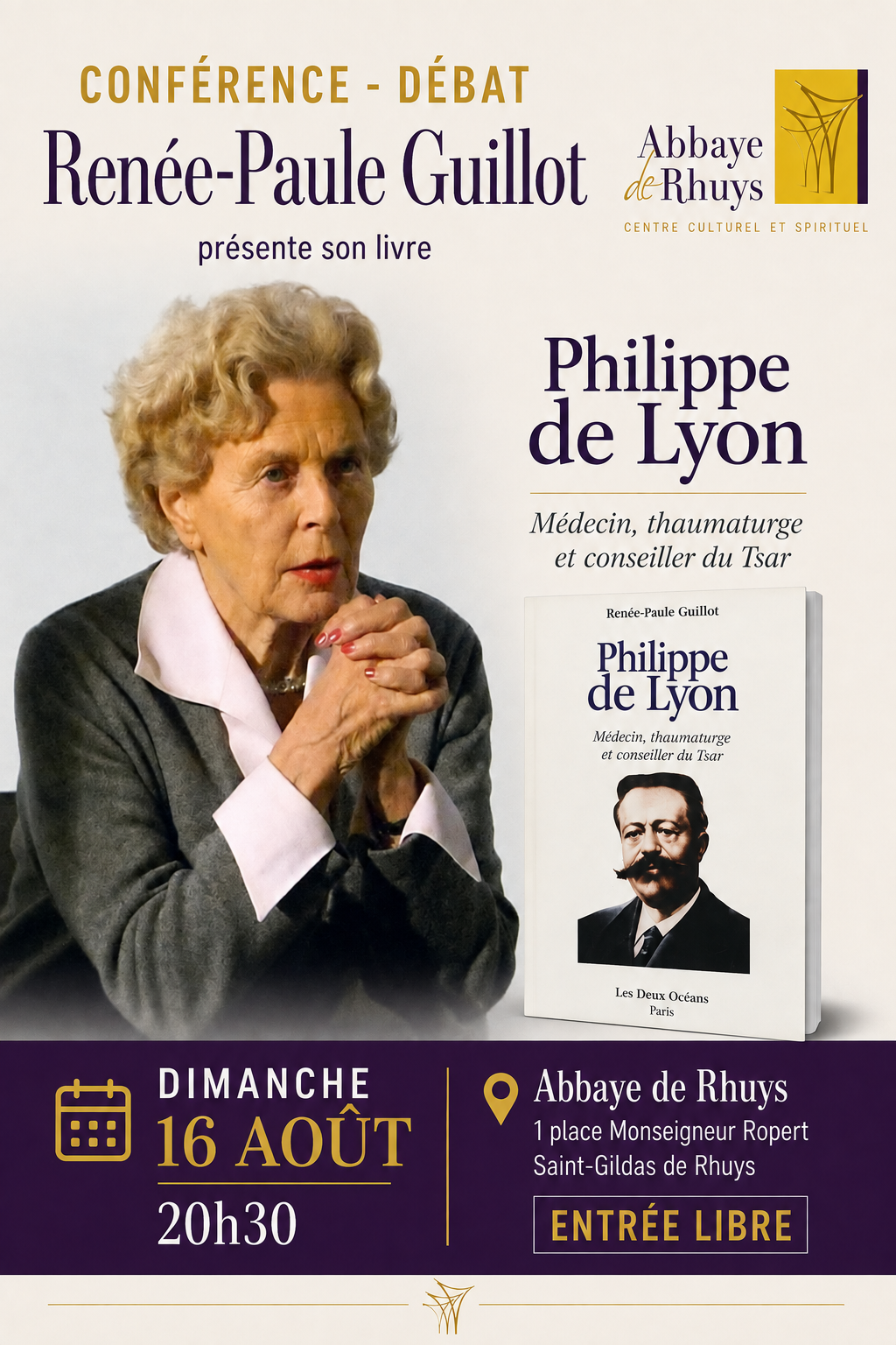 Conférence 16 août Abbaye de Rhuys